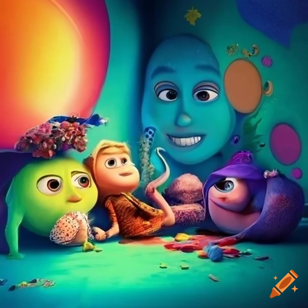 colorful and whimsical Pixar movie poster titled "Samatotocomaco"