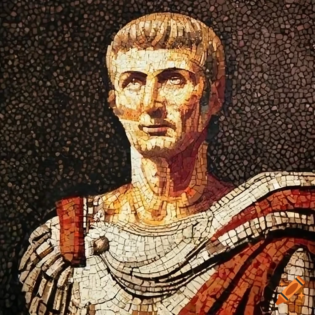 Mosaic of julius caesar on Craiyon