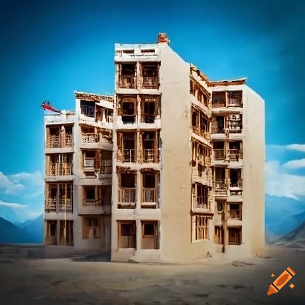 new vernacular style housing in Ladakh