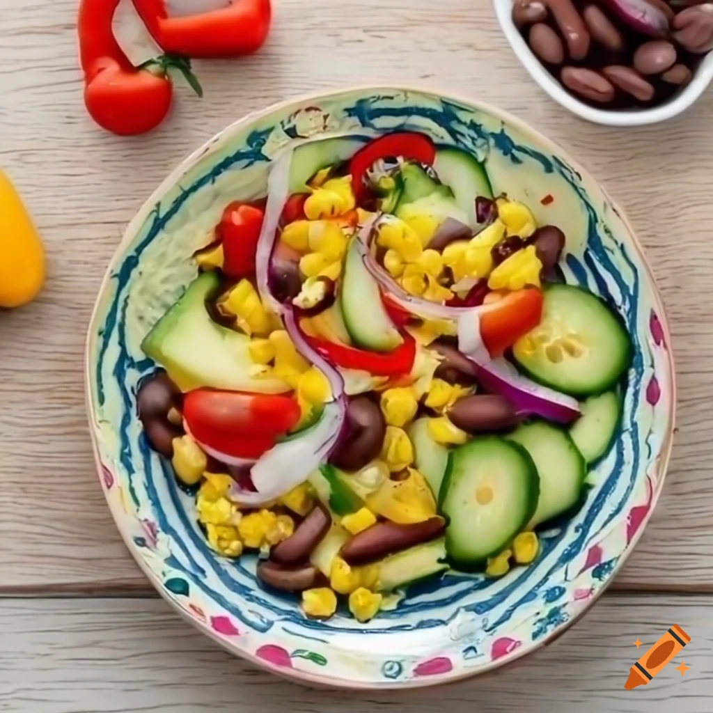 Colorful and nutritious salad