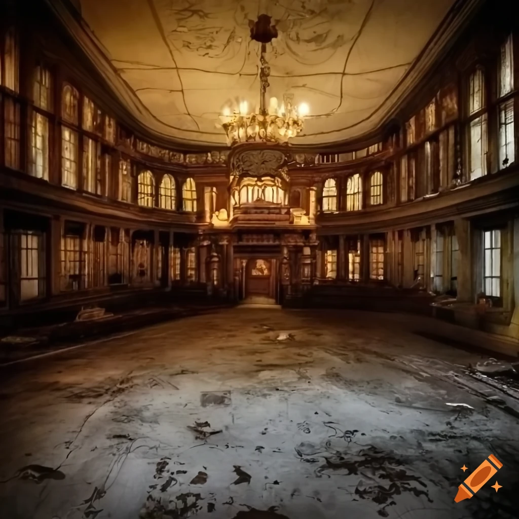 abandoned victorian ballroom