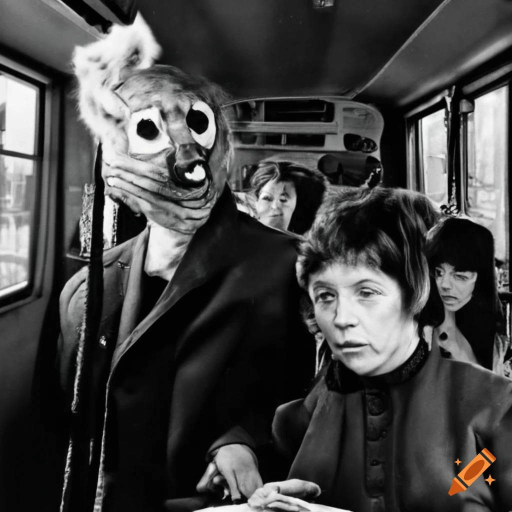 People wearing animal masks in a bus on Craiyon