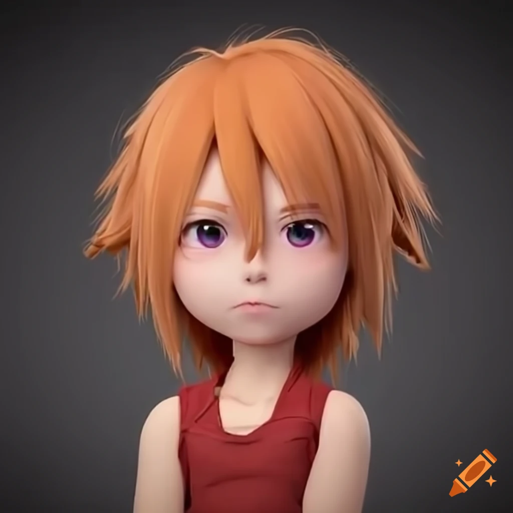 Ginger anime character on Craiyon