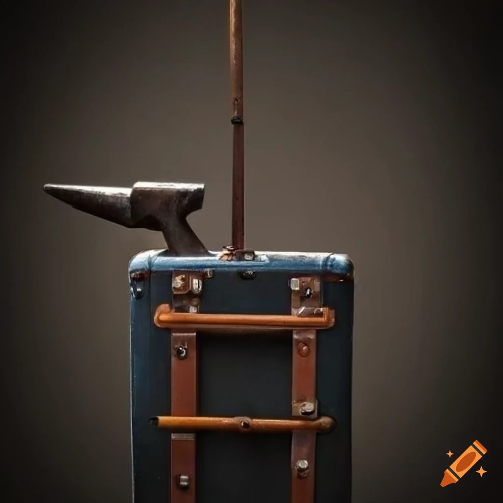 Unique repurposed metal suitcase on Craiyon