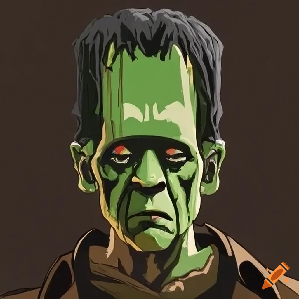 Frankenstein artwork inspired by sesshu toyo on Craiyon