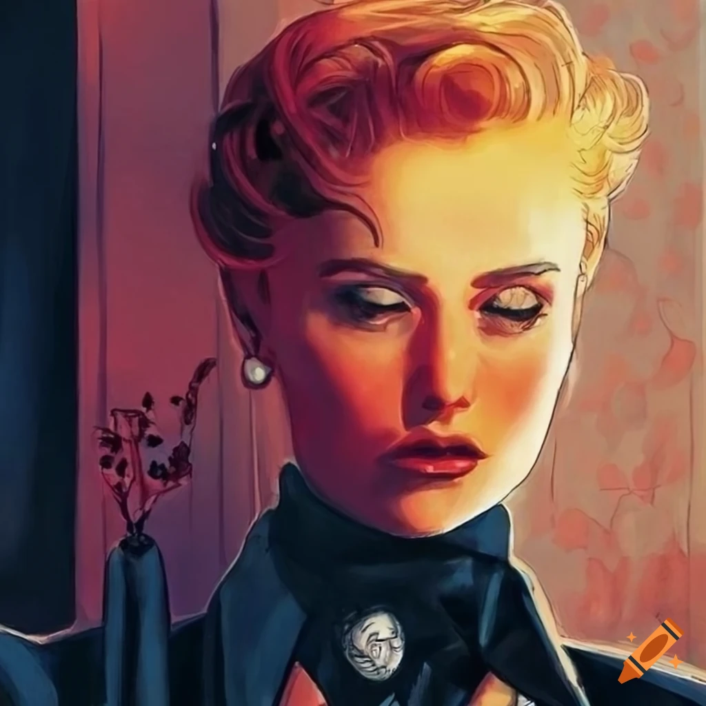 villainess-from-noir-graphic-novel-by-norman-rockwell-on-craiyon