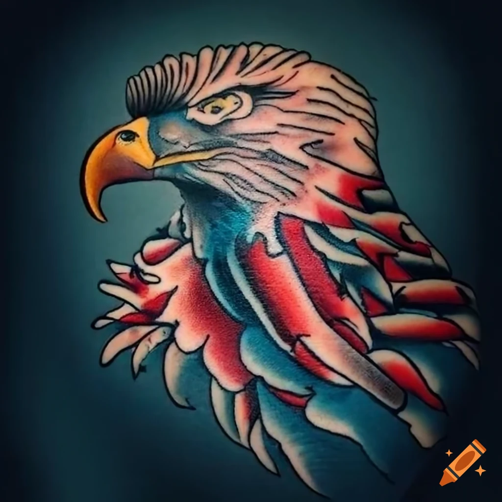 Eagle Head by Kirk Dettlinger @ Five Star Tattoo (Louisville, KY) :  r/traditionaltattoos
