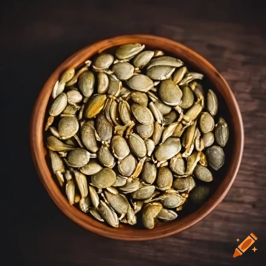 bowl of toasted pumpkin seeds