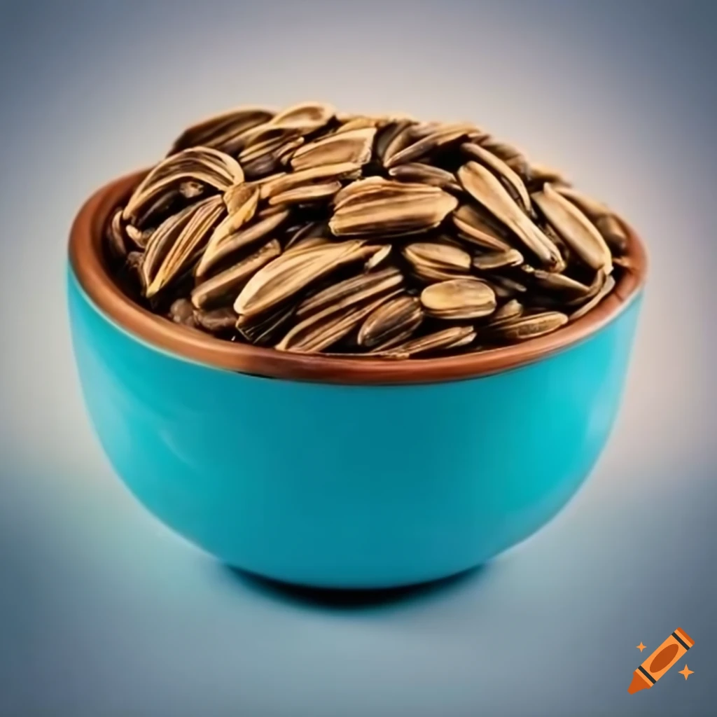 Bowl of sunflower seeds on Craiyon
