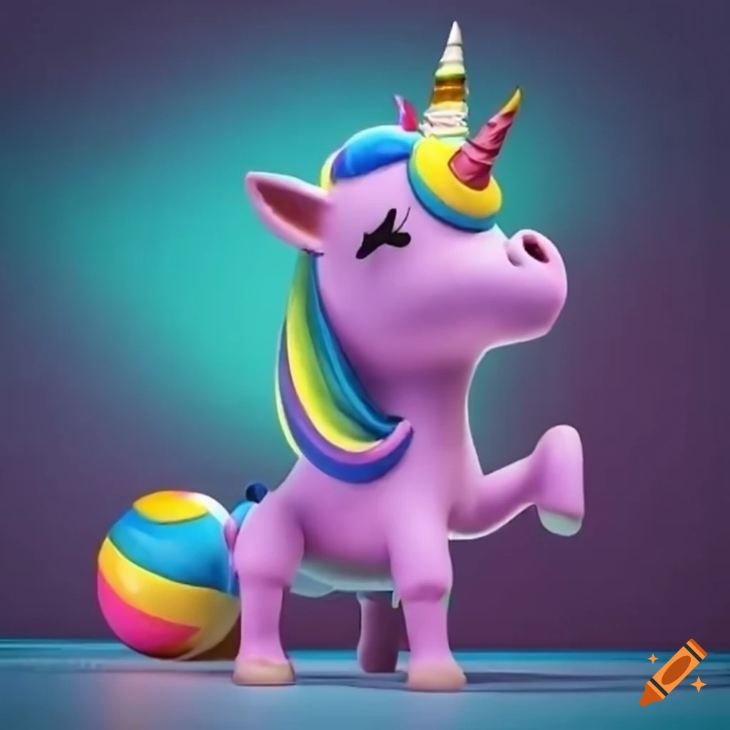 unicorn-playing-volleyball-in-a-castle