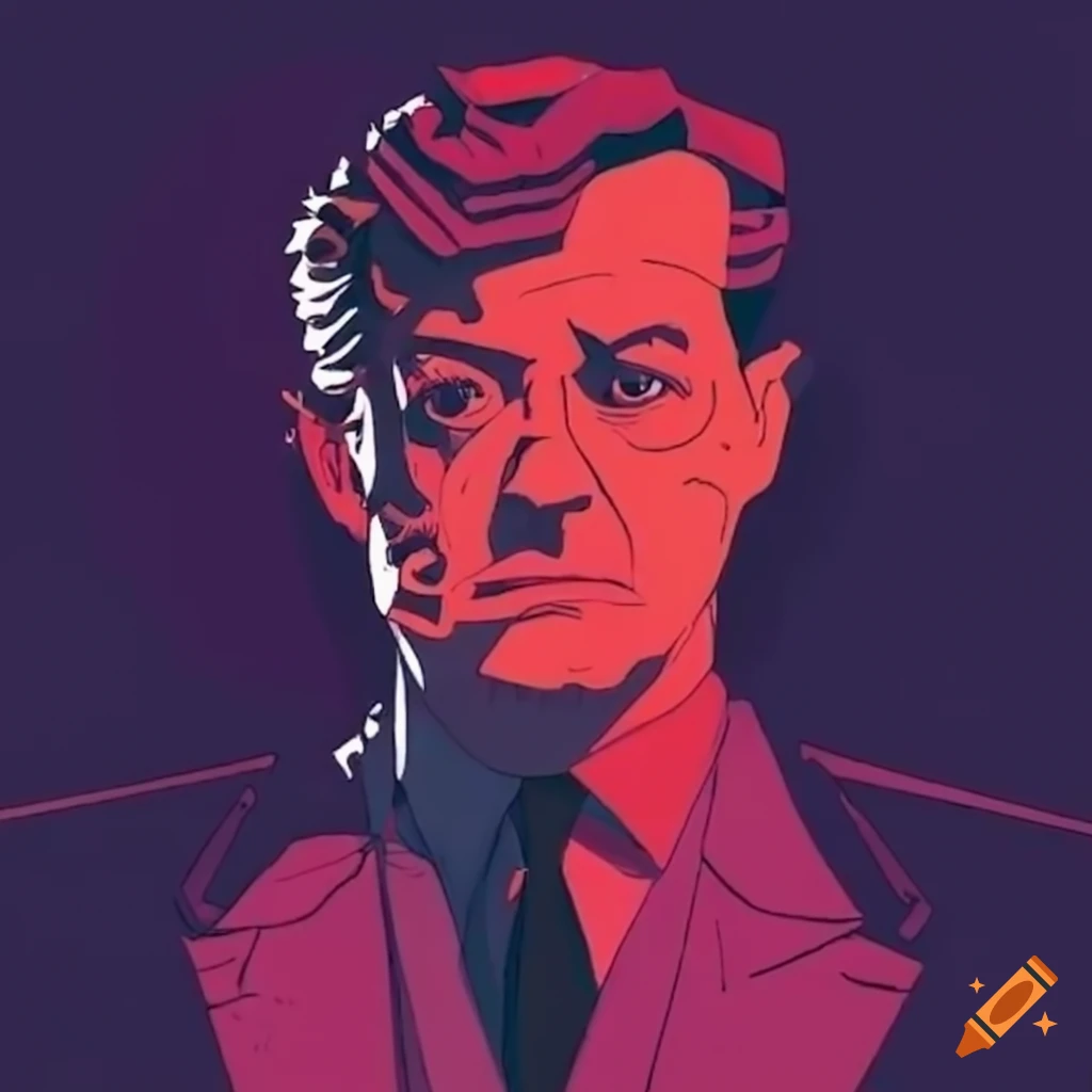 Illustration of a studio triggerstyle reservoir dogs on Craiyon