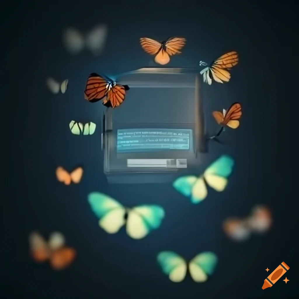 IT analyst working with butterflies in pharmacy system