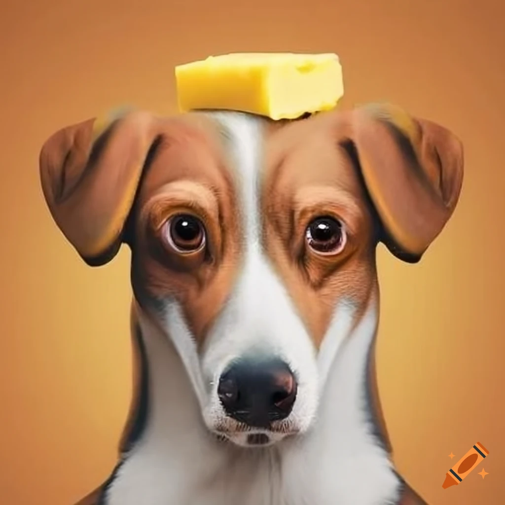 Dog with butter