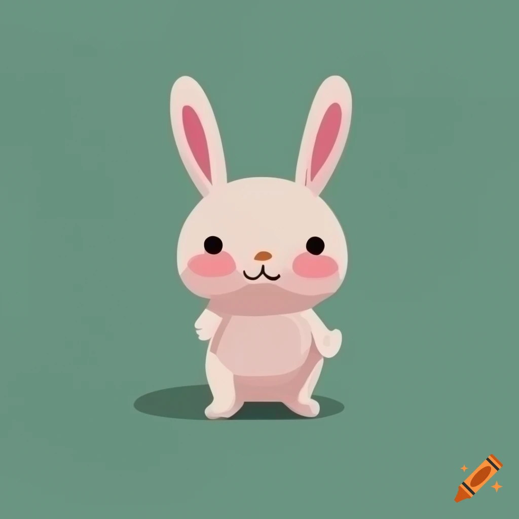 Minimalistic vector illustration of a cute rabbit