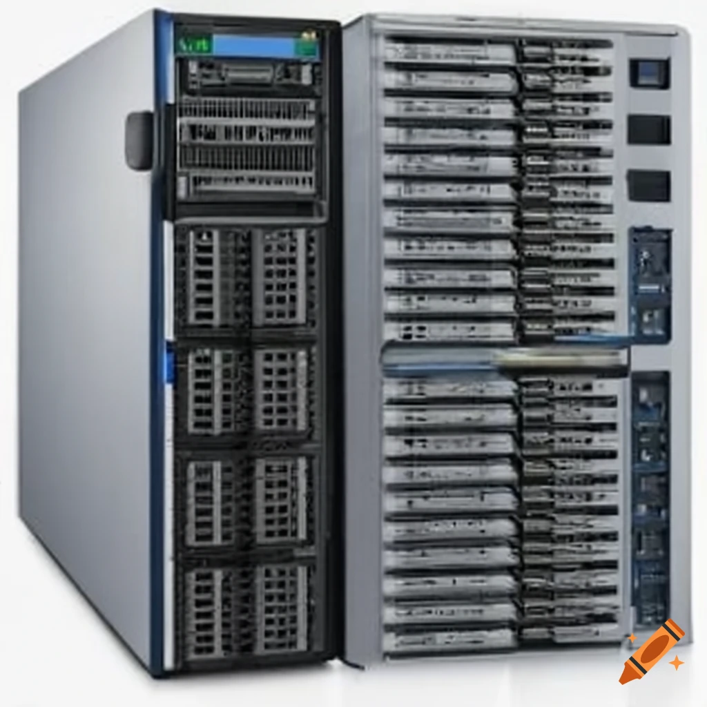 Image of small servers in a data center on Craiyon