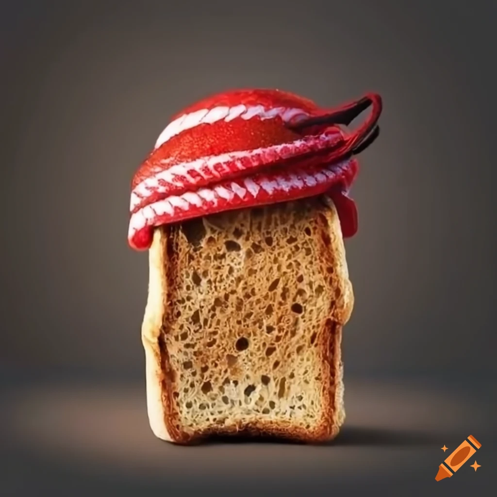 delicious toast bread with a red headband