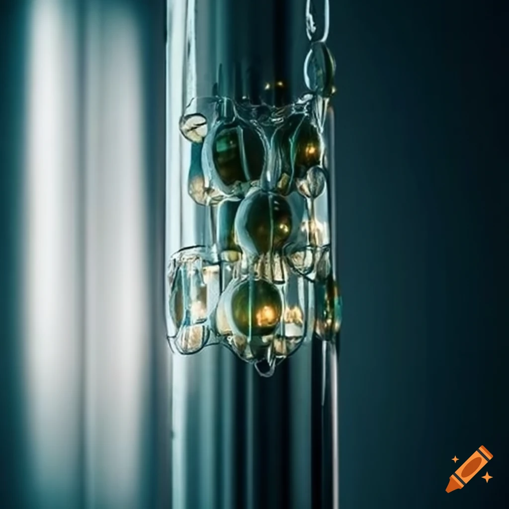 artistic chandelier with organic glass forms