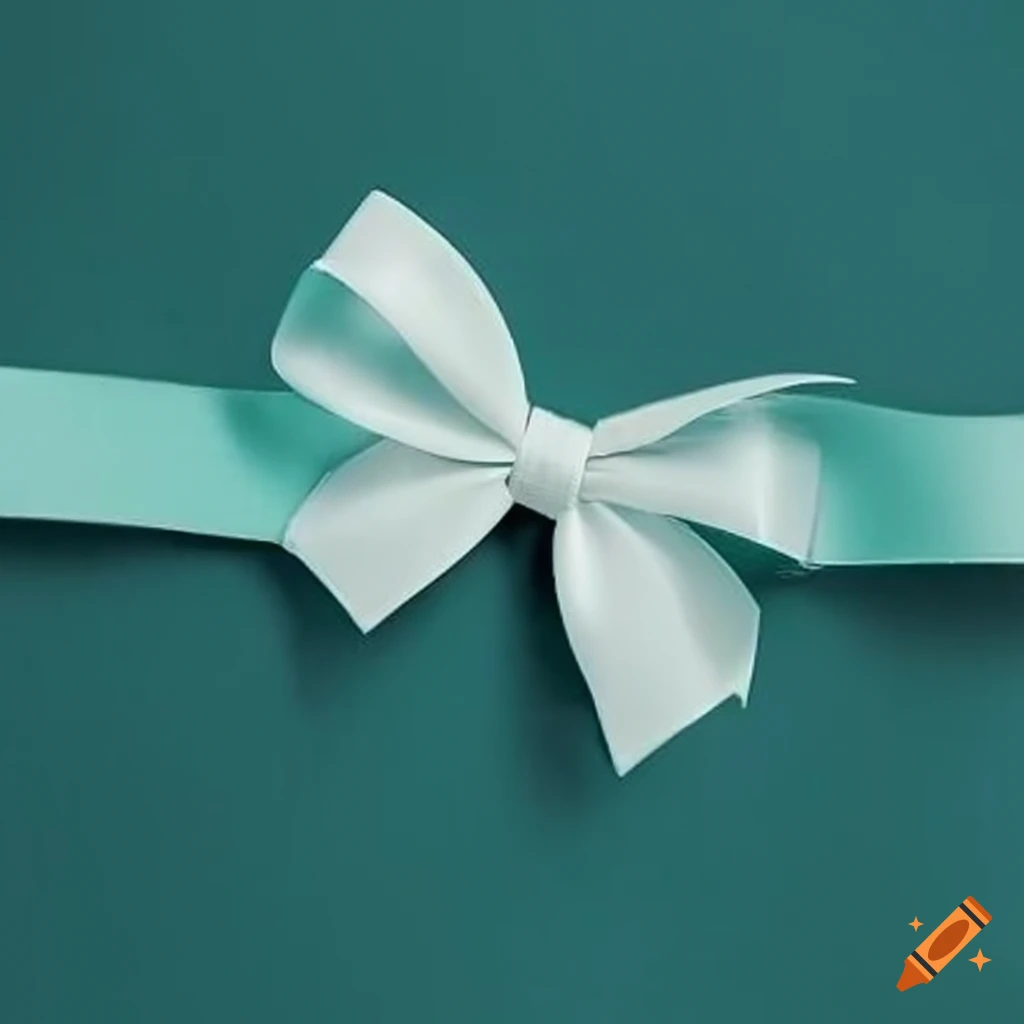 Tiffany & co inspired color background with a white bow