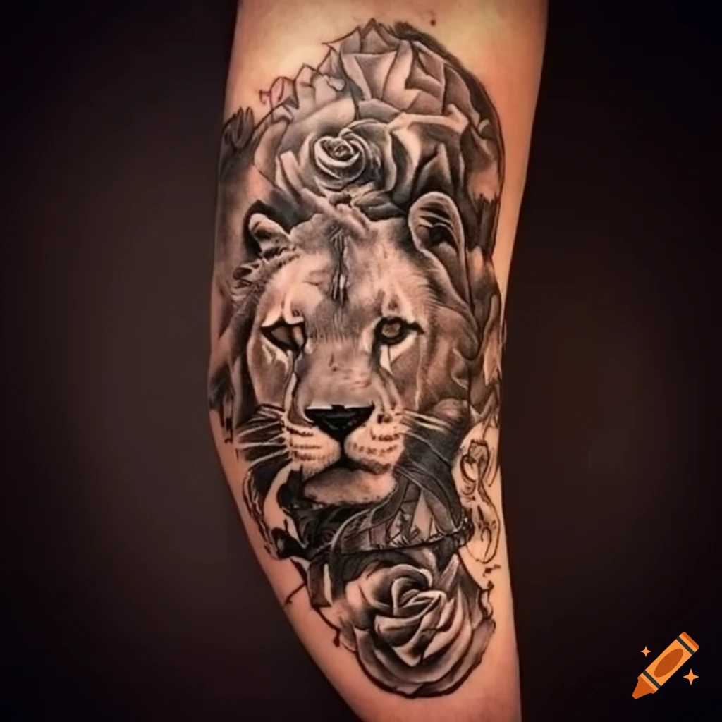 Sharing my latest piece. Finally checked compass and lion on my tattoo  bingo. 🧭🦁 C&C is appropriated. : r/TattooArtists