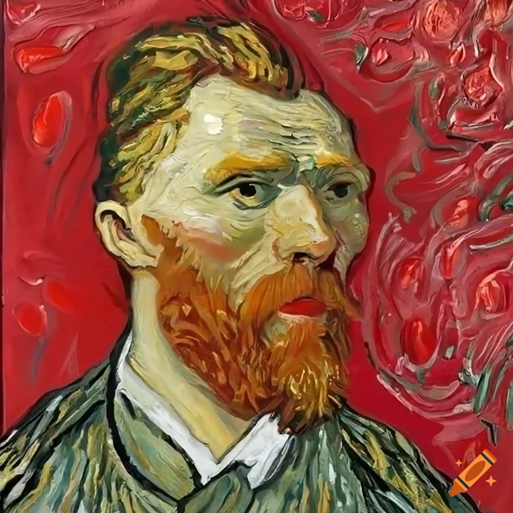 red swimsuit in Van Gogh's tomato festival painting