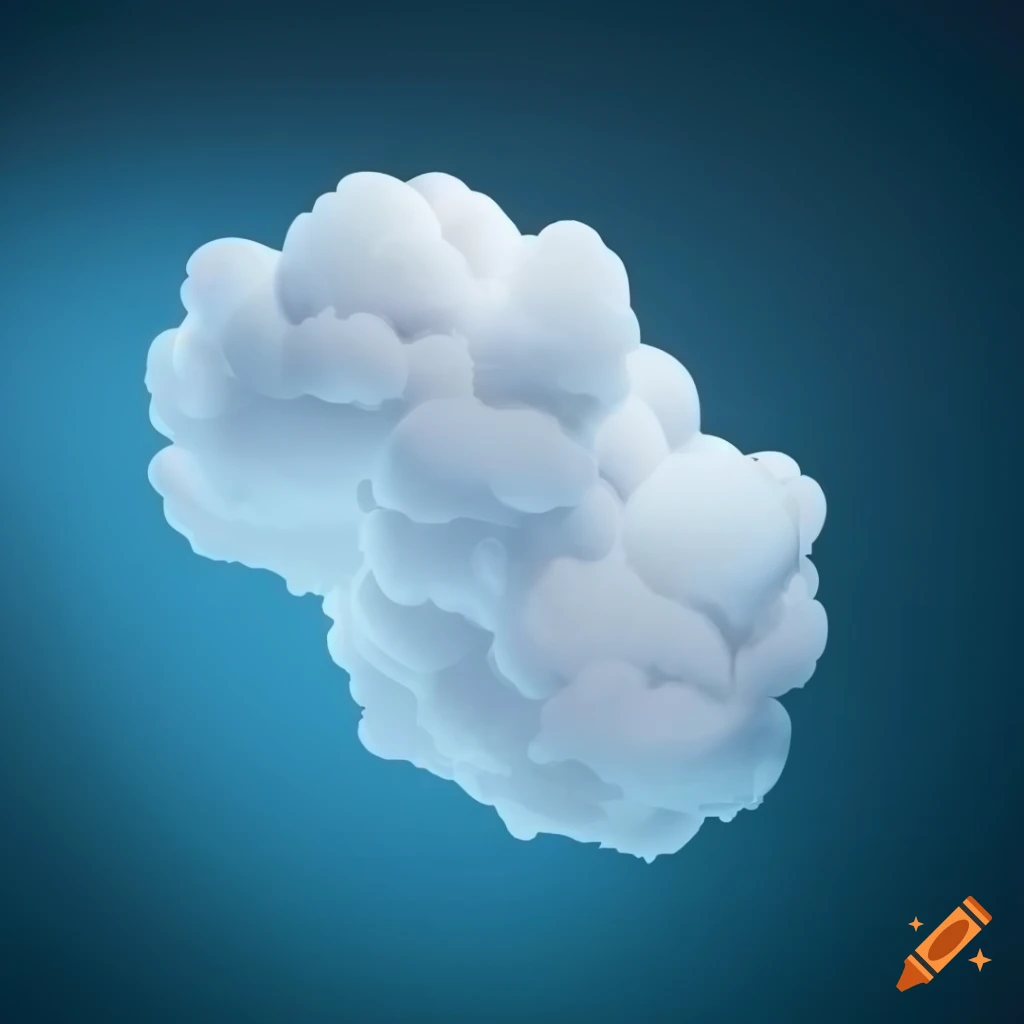 White cloud diagram on Craiyon