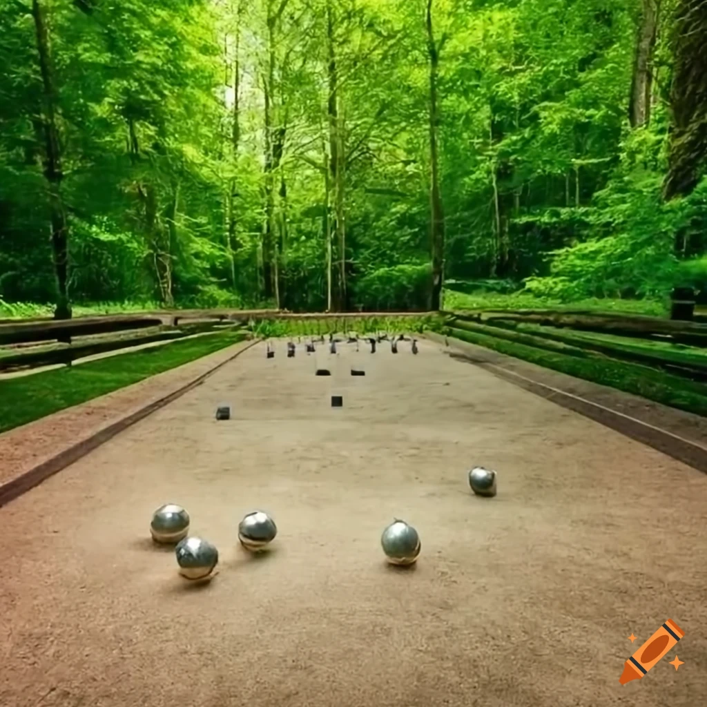 petanque-court-in-a-forest-with-picnic-tables-on-craiyon