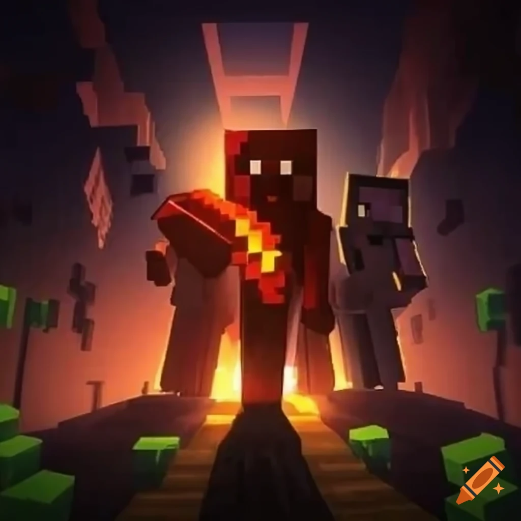 Minecraft nocheat servers banner on Craiyon