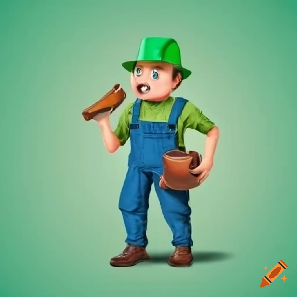 cosplay of a plumber with green hat and overalls