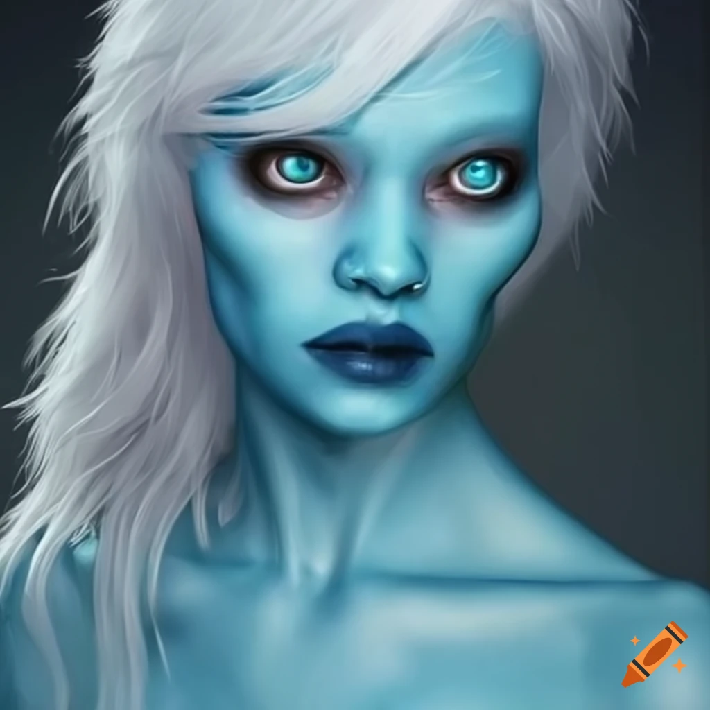 Character Design Of A Blue Skinned Alien Woman On Craiyon 4904