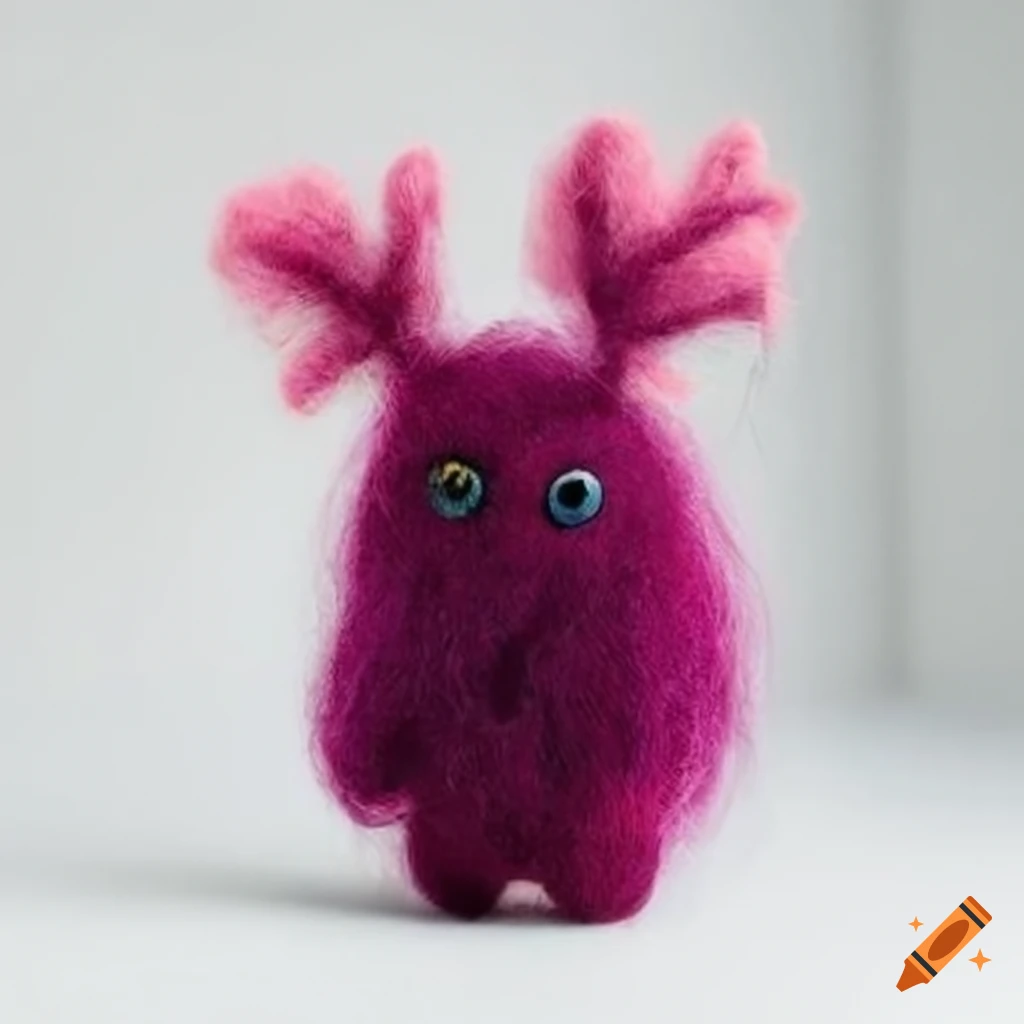Wool felt creatures on Craiyon