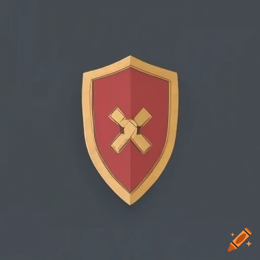 metallic polygonal varangian shield icon