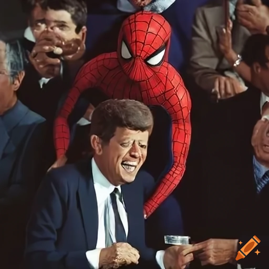 Brazilian spider-man getting elected president on Craiyon