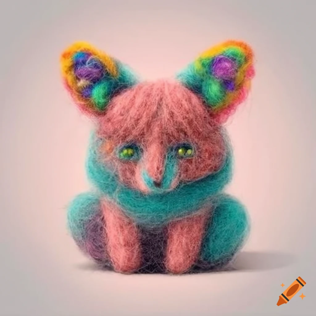 Fashionable creatures made of felted wool