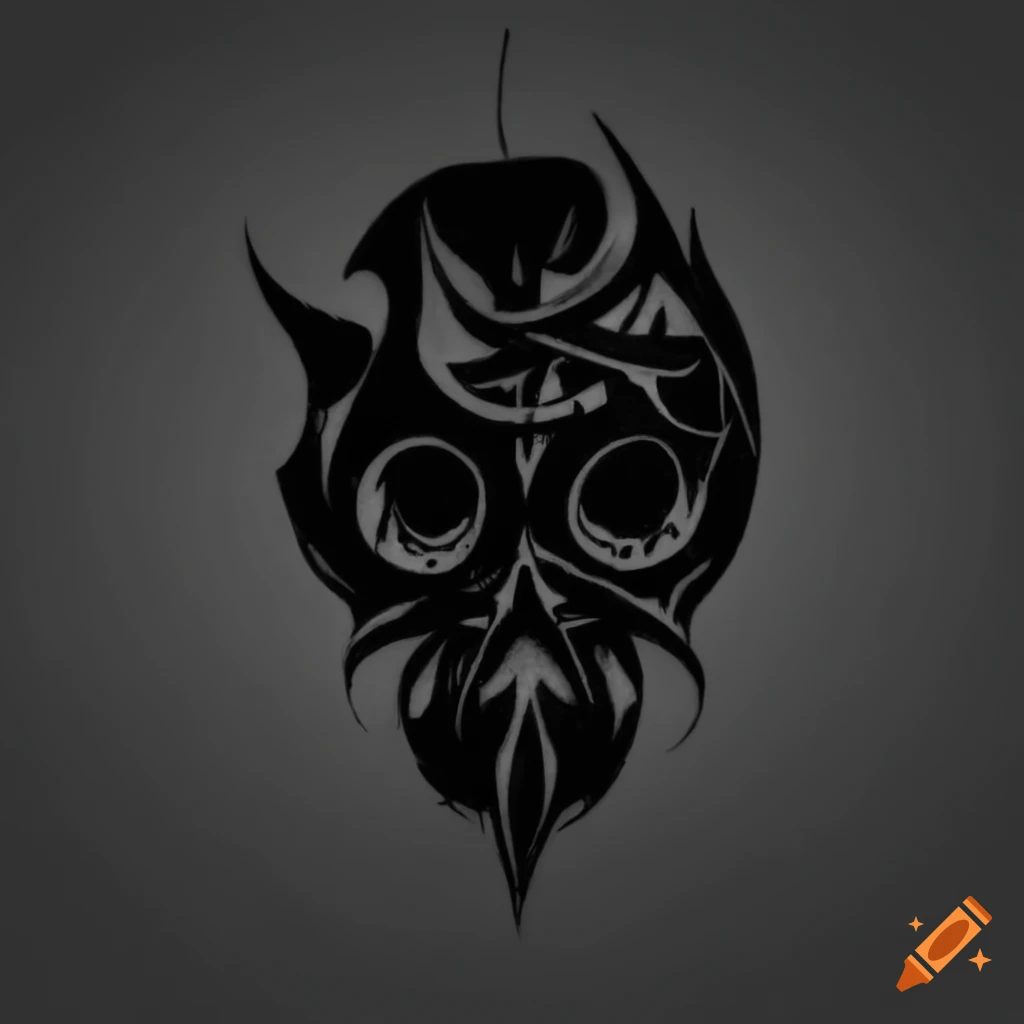 Tribal Skull - Tribal Skull Tattoo Designs - Free Transparent PNG Clipart  Images Download