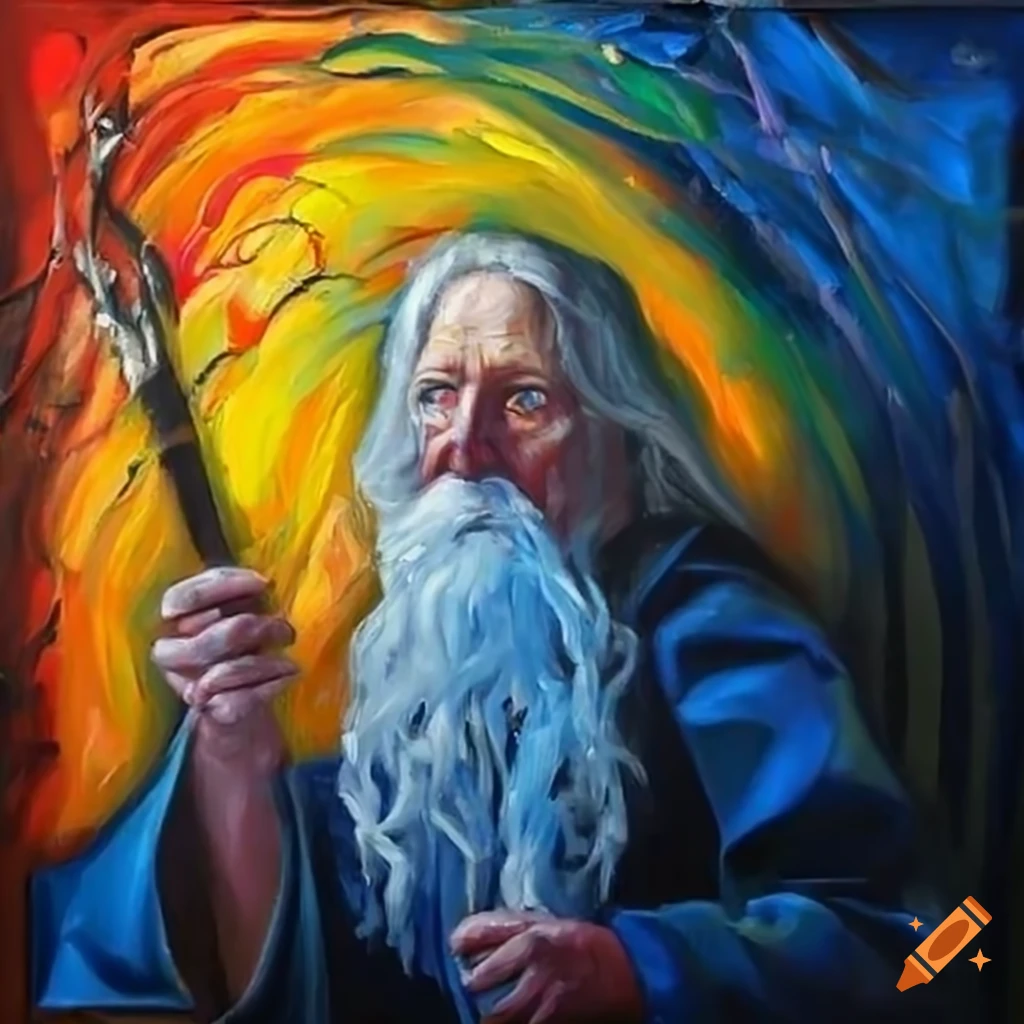 wizard painting in his workshop