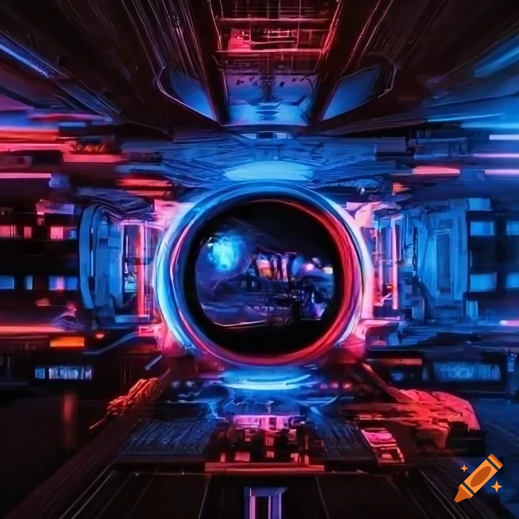 neon-futuristic-scene-in-monochrome-on-craiyon