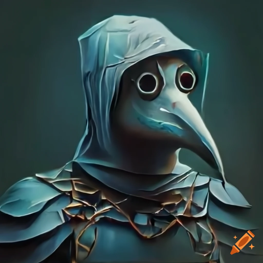 mysterious artwork of a medieval knight Plague Doctor