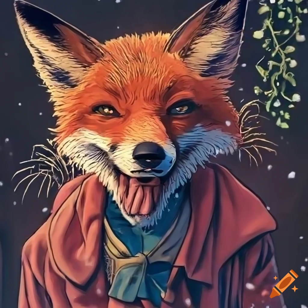 villainess fox in a vineyard