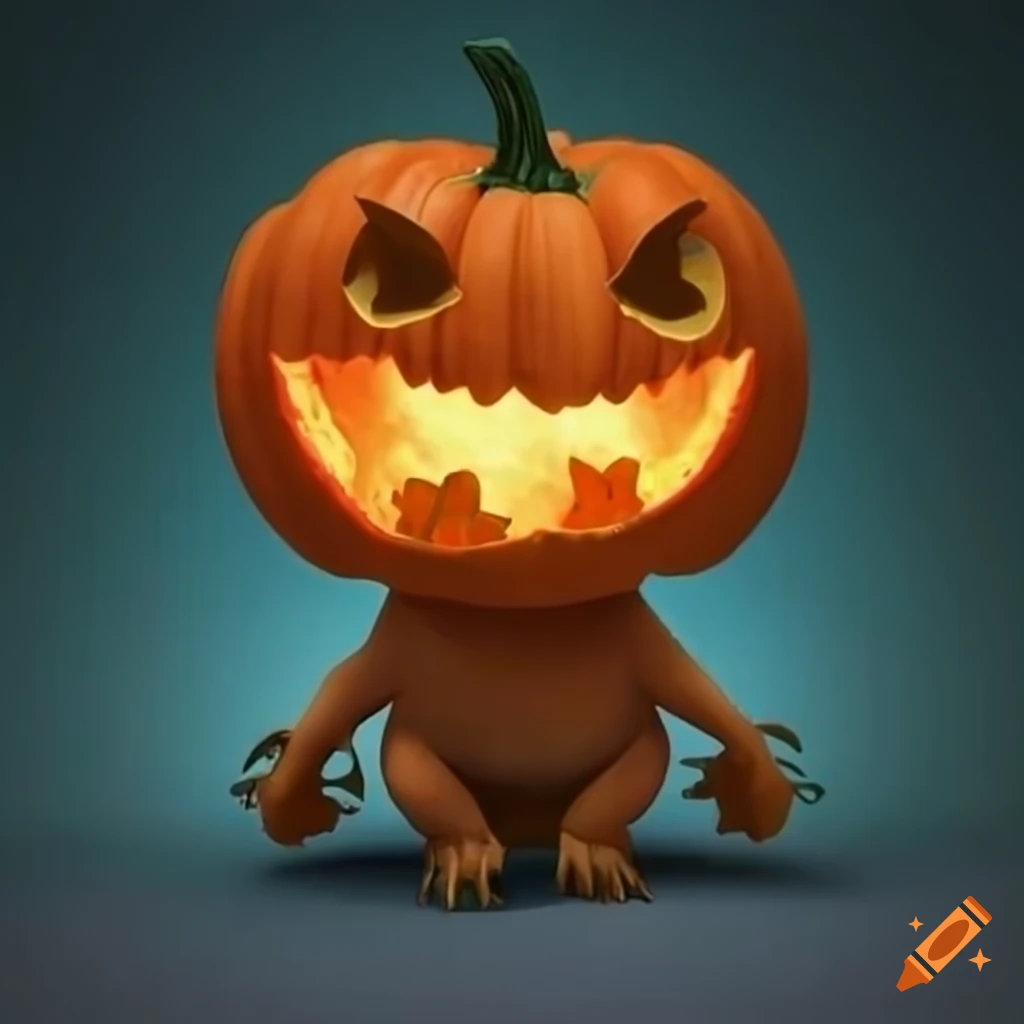 ghostly baby pumpkin riding a dinosaur