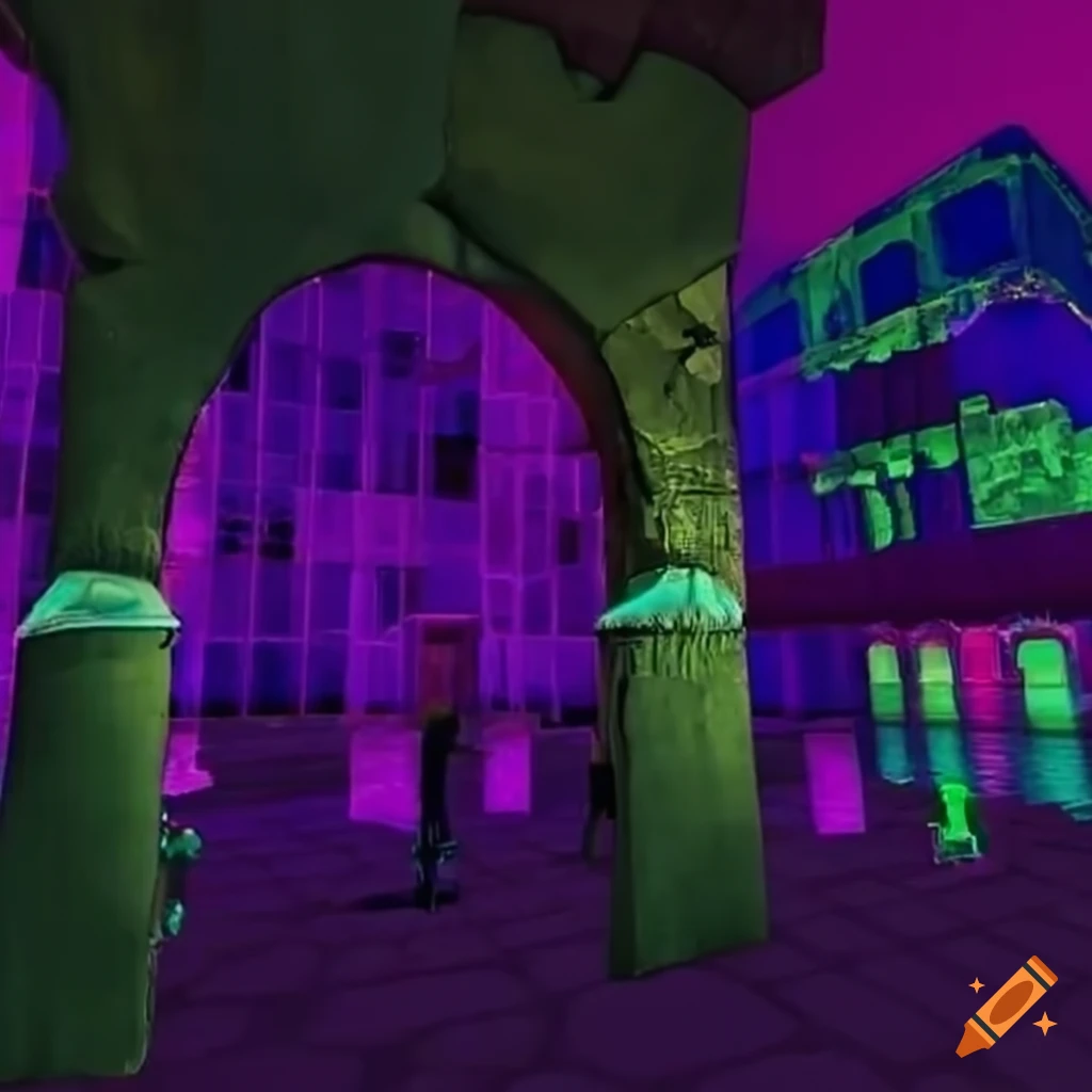 Digital art of multifaceted virtual realms on Craiyon