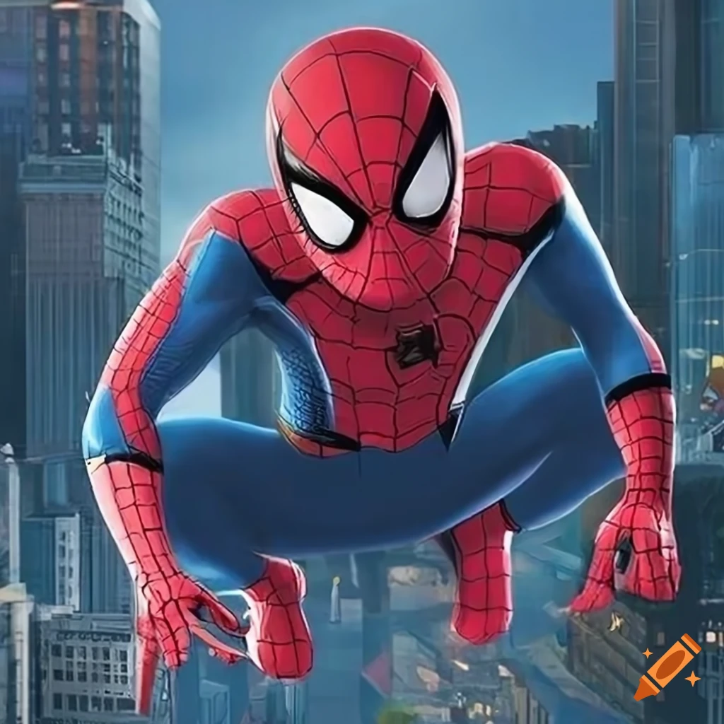Spider-Man movie poster with animated style