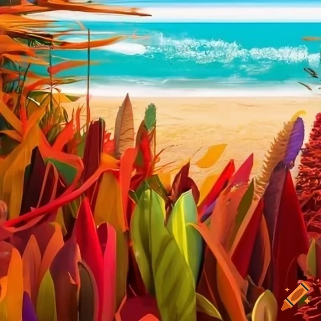 Colorful Plants At The Beach On Craiyon colorful-plants-at-the-beach-on-craiyon