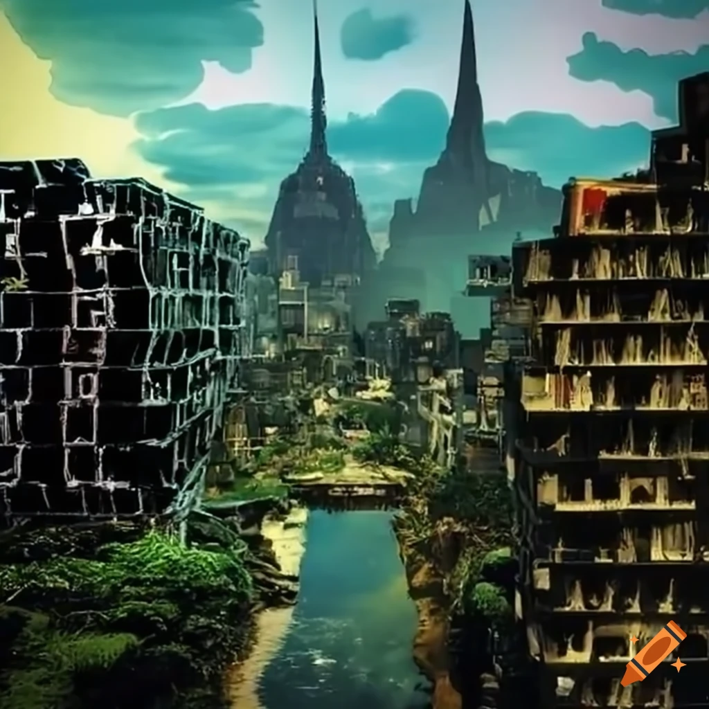 A solarpunk city with white skyscrapers, plants and the ocean nearby