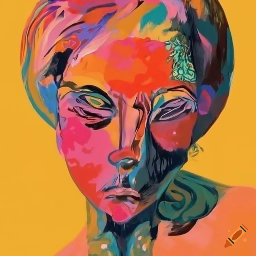 Minimalist abstract portrait of a woman in a cubist style on Craiyon
