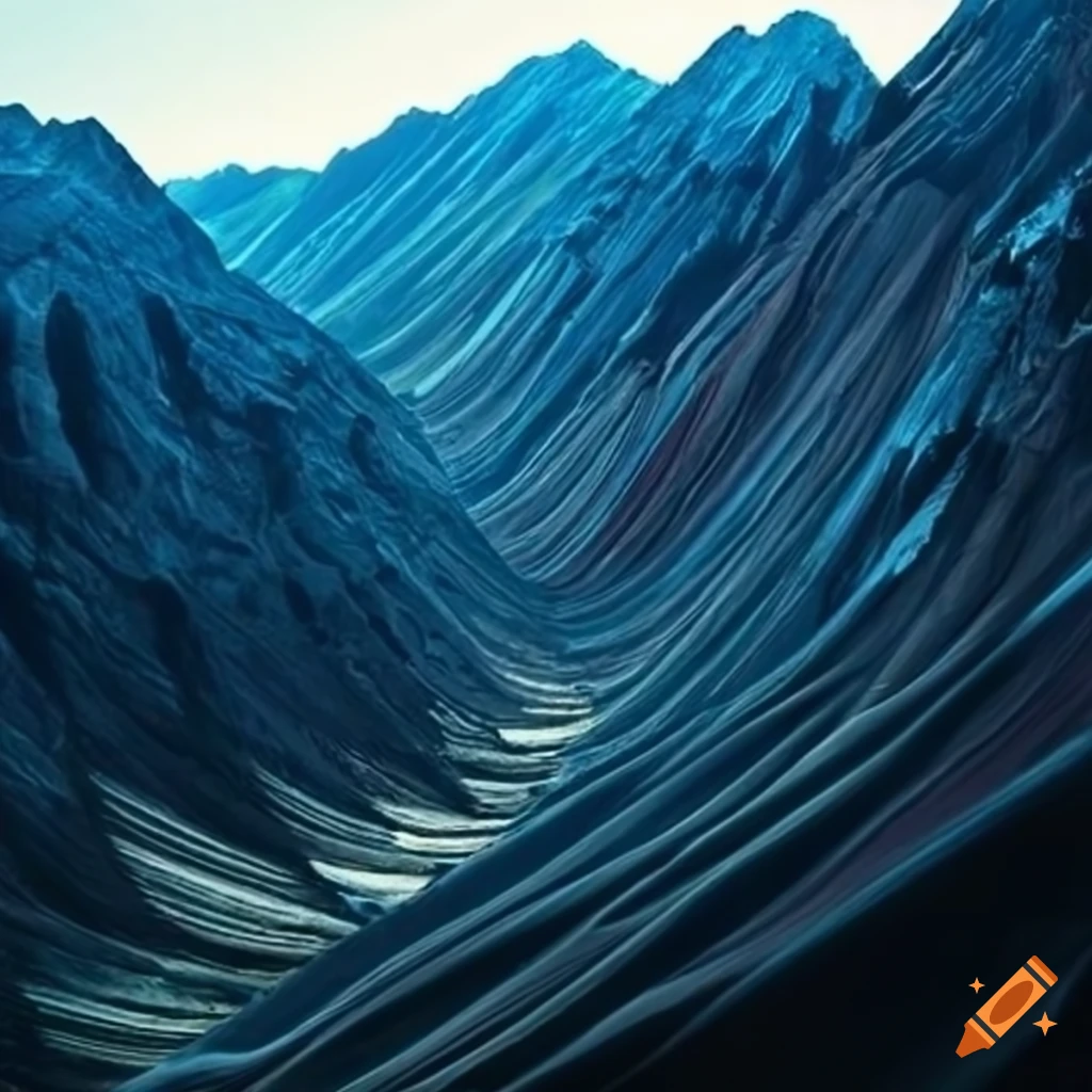geological folds in mountainous terrain