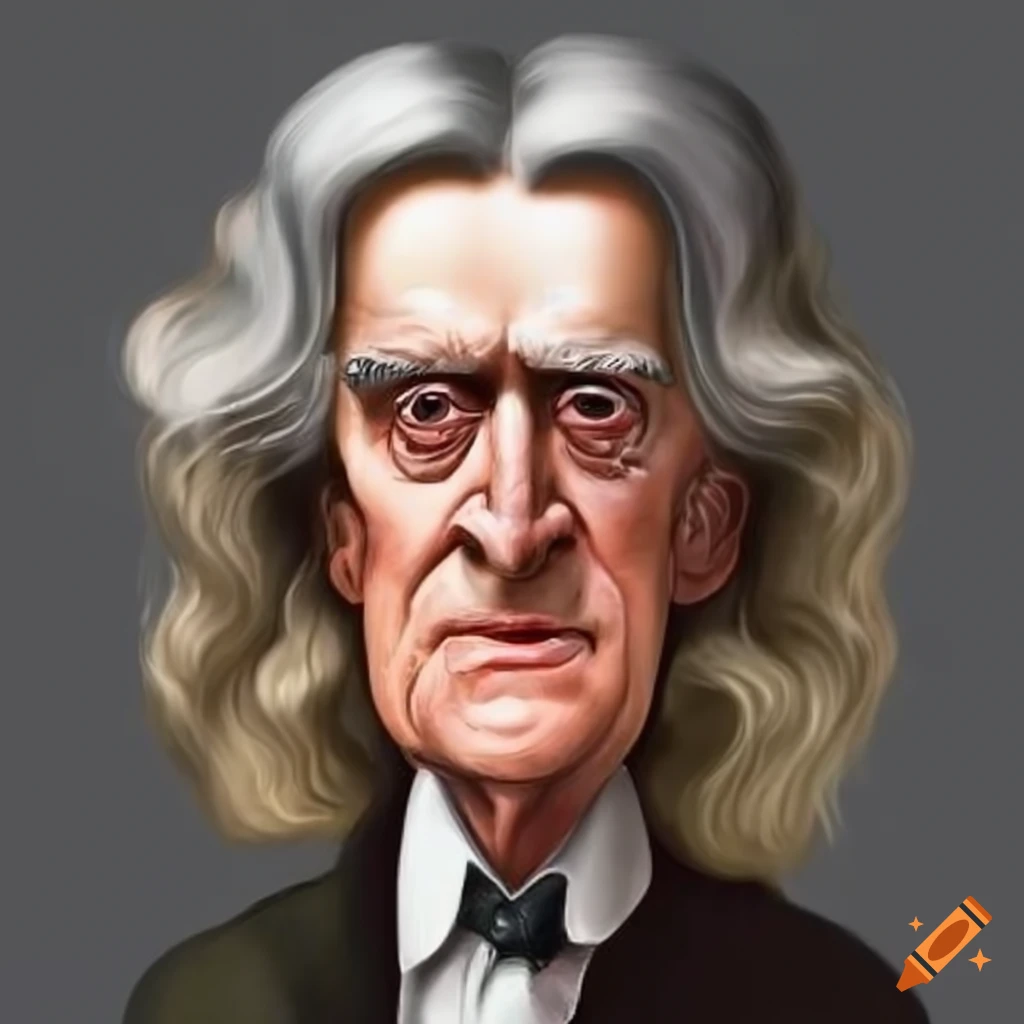 Caricature Of Isaac Newton On Craiyon 5375