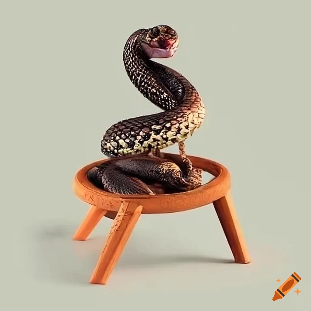 illustration of a snake-shaped server stand