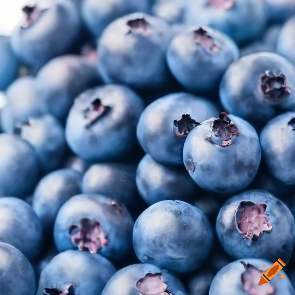 fresh blueberries on white background