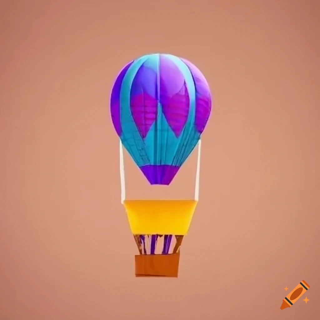 paper cutout of a hot air balloon