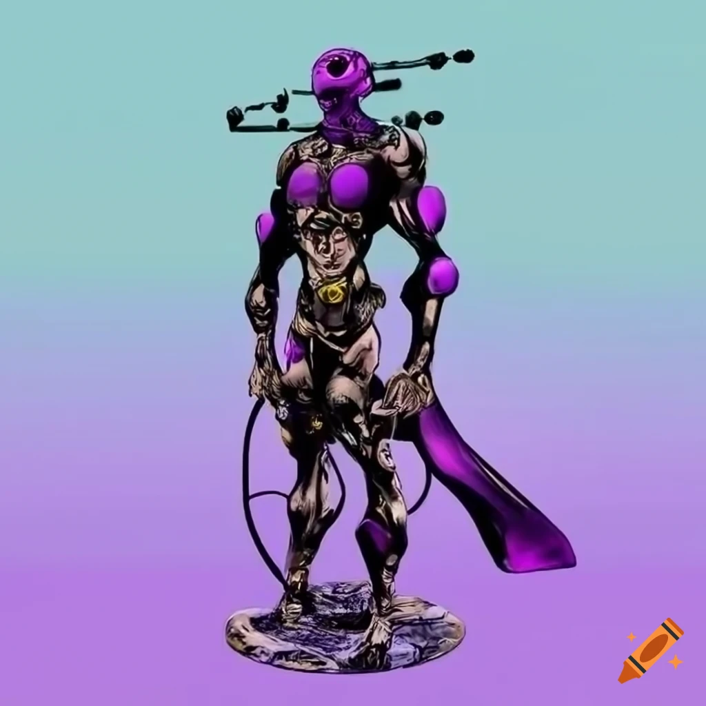 Make a jojo bizarre adventure stand that is muscular, robotic with